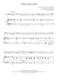 Print and download hallelujah sheet music by leonard cohen arranged for piano. Hallelujah Violin And Piano Print Sheet Music Now