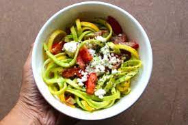 Spiralized Zucchini Pesto Salad Food Heaven Made Easy Recipe Food Heaven Made Easy Zucchini Pesto Pasta Zucchini Pesto