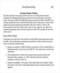 Free 9 Sample Technical Reports In Pdf Ms Word