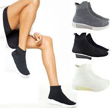 Us.shein.com has been visited by 1m+ users in the past month New Womens Ladies Ankle High Top Knit Bail Running Sock Sneaker Trainers Shoes Ebay