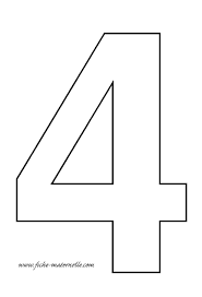 Fiches Maternelles Chiffre A Decorer Le Chiffre 4 Pochoir Chiffre Chiffre A Imprimer Maternelle