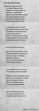 The Solitary Reaper William Wordsworth William Wordsworth Poems Wind Quote English Wisdom