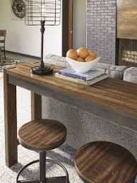 Torjin Brown And Gray Long Counter Height Dining Table For Rec Room Counter Height Dining Room Tables Counter Height Table Counter Height Table Sets