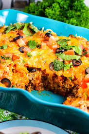 Taco Seasoned Ground Beef Flavored With Salsa And Sour Cream Creates A Creaming Filling For Thi Beef Recipes For Dinner Beef Casserole Recipes Dorito Casserole