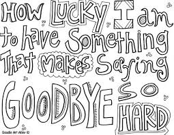 Goodbye Quote Coloring Pages Love Coloring Pages Color Quotes
