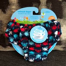 I Play Swim Diaper In Navy Crabs Size 24m Nwt Nwt