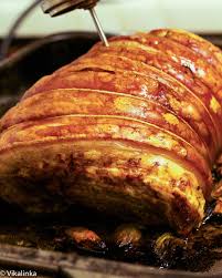 Christmas Dinner Roasted Pork Leg With Port Gravy Part 1 Pork Roast Recipes Pork Leg Pork Roast