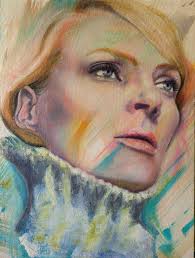 Macon GA architectural details in mixed media art