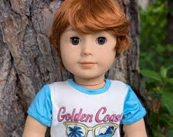OOAK Custom American Girl Boy Doll Luis Brown Hair Blue Eyes Light Skin  Tone Jess Face Mold Logan Brother