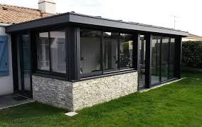 Realisation Veranda Alu Design A Les Clouzeaux 85 Veranda Alu Deco Veranda Amenagement Veranda