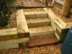 Sep 21, 2013 · 2) lay the railway sleepers on the ground. Top Railway Sleepers How To Build Railway Sleeper Steps Sloped Garden Sleepers In Garden Garden Steps