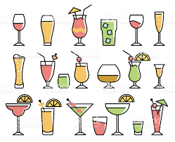 Vector Illustration Of The Drinks And Alcohol Drinks Icons Alcoholic Drinks Icon Set Vector Illustration