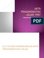 Akta perancang bandar dan desa 1976 (akta 172). Akta Pengangkutan Jalan 1987