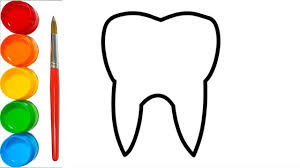 Letter t is for tooth coloring page from letter t category. How To Draw Tooth In Seconds Tooth Drawing And Coloring Pages For Kids Youtube