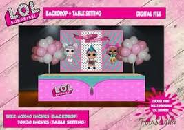 Backdrop Inspired By Lol Surprises Table Wrap Inspired By Lol Surprise Hahaha Dolls Backdrop And Birthday Party Table Decorations Custom Backdrop Etsy Party