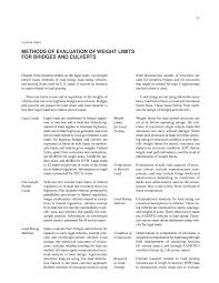 Chapter Three Methods Of Evaluation Of Weight Limits For
