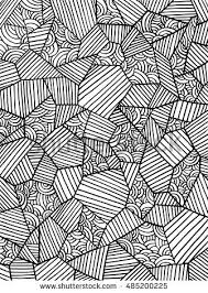 Abstract Geometrical Pattern Decorative Vector Background Black And White Line Coloring Book Page For Adult Poster Banner Web And Mobi Memphis Vector Background Coloring Books Black White Lines