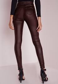 船優學網 ppt 下載 ⭐ わくわくコスプレイヤー vol45 1. Missguided Denim Vice High Waisted Wet Look Super Stretch Skinny Jeans Burgundy In Brown Lyst