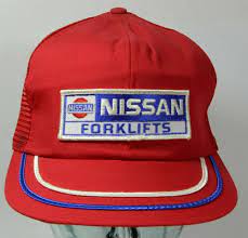 Vintage Nissan Forklifts Red Mesh Snapback Hat Cap Usa Made Swingster Trucker Snapback Hats Hats Forklift