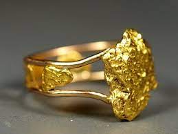 Natural Gold Nugget Ring Size 6 Made From Real California Gold Nuggets Women S Gold Ring Gold Nugget Ring Natural Gold Nugget Natural Gold