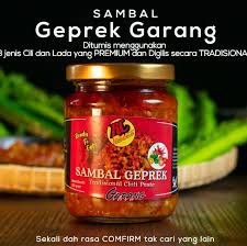 Geprek is javanese term for crushed or smashed, thus ayam geprek means crushed chicken. Sambal Rossco Photos Facebook