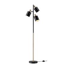 Adesso nadine 3 arm floor lamp. 67 Fiona 3 Light Matte Black Track Tree Lamp With Matte Brass Accents Novogratz X Globe Target