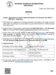 Neet pg 2021 application form will be available from november 1, 2020 to. Neet Mds 2021 Result Out Cutoff Counselling Schedule And Process