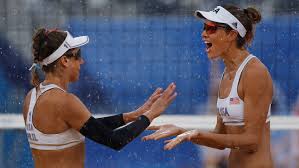 2.43m for men and 2.24m for women. Beach Volleyball Rio Champion Reaches Knockouts U S Women Top Pool Reuters