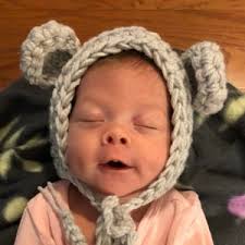 Crochet Baby Bear Bonnet Baby Boy Bonnet Baby Girl Bonnet Baby Bear Bonnet  Baby Hat Baby Bear Hat Newborn Photo Prop Photography Prop