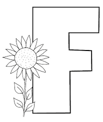 Coloriage L Alphabet La Lettre F De Fleur Dessin Gratuit A Imprimer