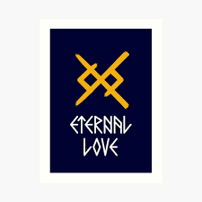 Nordic rune for eternal love. Norse Runes Art Prints Redbubble