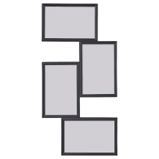 Picture frames collage idea photomontage art museum wall picture frame square black and white rectangle. Yllevad Collage Frame For 4 Photos Black 21x41 Cm Ikea