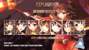 Explosion!!!! Megumin render pack by Muztnafi on DeviantArt