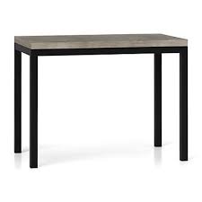 Counter height table base without top. Parsons Concrete Top Dark Steel Base 48x28 High Dining Table Reviews Crate And Barrel