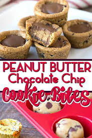 Reese S Peanut Butter Chocolate Chip Cookie Bites 2 Ingredients 15 Minutes Princess Pinky Girl