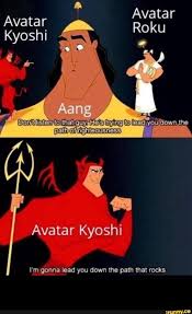 Fastest way to caption a meme. Avatar R Roku Yoshi Pare Of Tyingtolead You The Avatar Kyoshi I M Gonna Lead You Down The Path That Rocks Ifunny