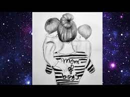عليم الرسم بالرصاص رسم أم مع طفلين how to draw a mother and two childern youtube pencil sketch female sketch art