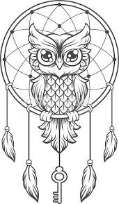 Dreamcatcher Owl Tattoo Google Kereses Dessins Dessin Attrape Reve Dessin Coloriage Et Coloriage Hibou