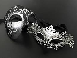 Decide what color masquerade mask to make. Black Silver Masquerade Mask Couple Masquerade Mask Wedding Etsy