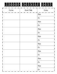 Classroom Library Checkout Recording Sheet Classroom Library Checkout Library Checkout Classroom Library Organization