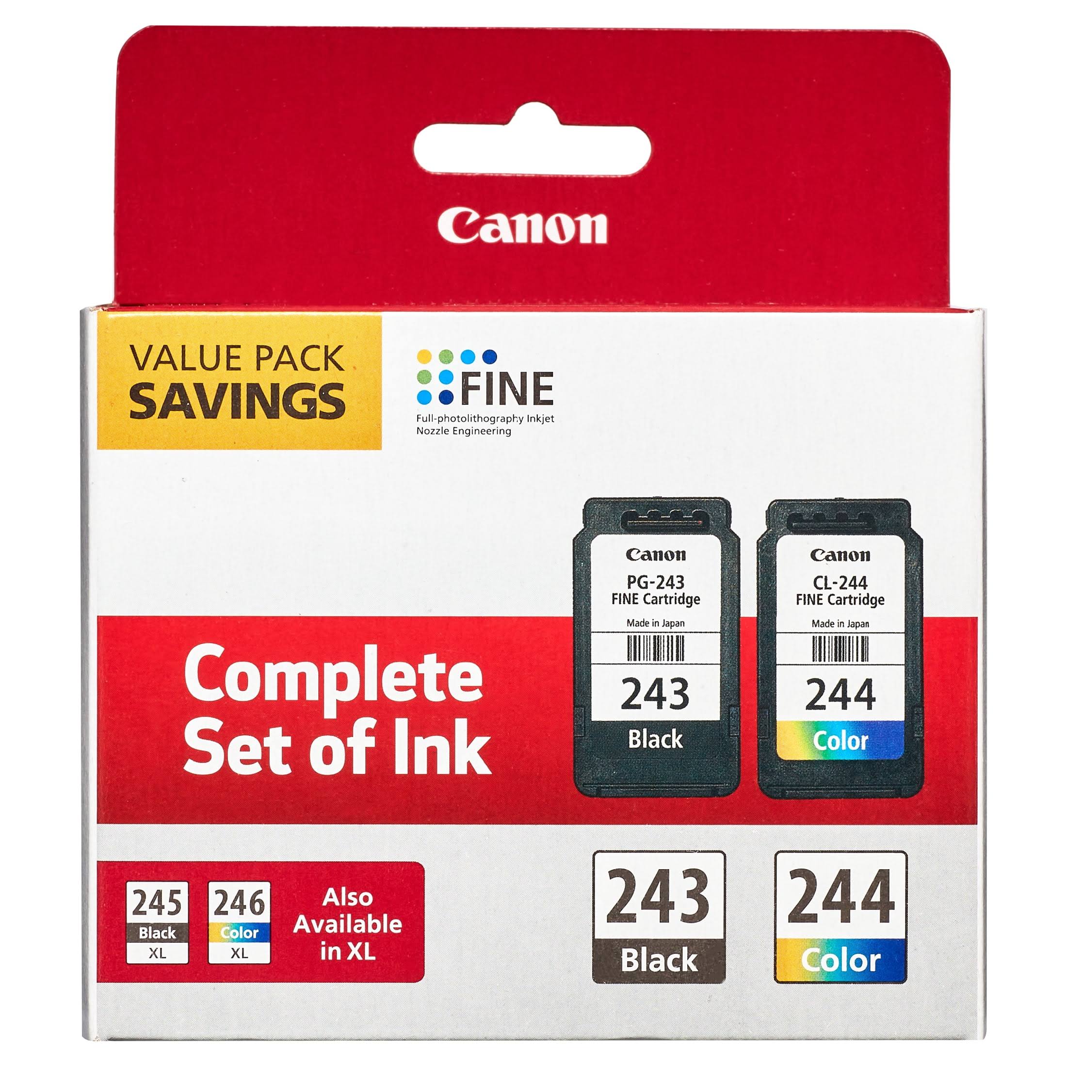 Canon Pg-243/cl-244 Genuine Ink Cartridge Combo Pack for Select Pixma Printers