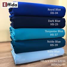 Warna rambut biru kembali tren di 2021, ini 34 pilihan wajib catat! Kain Pasang Heavy Dull Satin Variasi Warna Biru Bidang 44 Shopee Malaysia