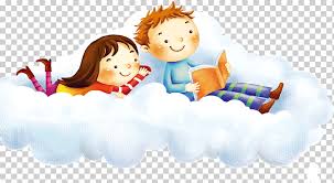 Almost files can be used for commercial. Cartoon Children Reading Cartoon Children Reading Clouds Png Klipartz