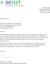 Cover letter (checklist of docs). 0005848 Lora Esensor Oil Transmitter Cover Letter Et Fcc Confidentiality Letter Senet