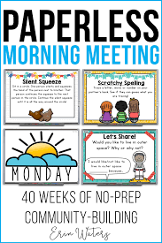 Morning Meeting Slides Google Classroom Distance Learning Back To School Morning Meeting Activities Morning Meeting Meeting Activities