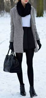 Winter In Black White Kleidung Mode Kleidung Fur Frauen Mode