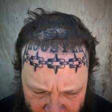 Image result for quirky pylon forehead tattoo