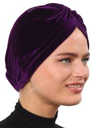 Fidan Kadife Capraz Bone 888 Mor Mor Kadife Esarp