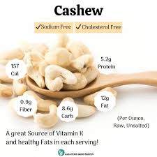 As per the healthy handful logo designed by nutsforlife, you should prefer eating only 30 grams of nuts per day. Nutritional Value Of Cashew Nuts Food Facts Nutrition Processed Food