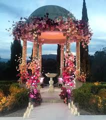 Flower Covered Pagoda Wedding Venue Outdoor Wedding Wedding Flowers Evening Wedding Ideas Kathy Gazebo Wedding Outdoor Wedding Ceremony Decorations Outdoor